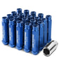 Universal Acorn Style Extended Lug Nuts M12 x 1.5 20pc Blue Aluminum