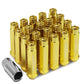 Aluminum Acorn Extended Lug Nuts M12 x 1.5 Gold 20pc Set
