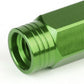 M12 x 1.5 Extended Acorn Lug Nuts 90mm Green Aluminum 20pc Set