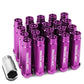 M12 x 1.5 Purple Extended Acorn Lug Nuts 90mm Tall - 20pc Set