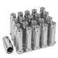 M12 x 1.5 Extended Acorn Lug Nuts 90mm Silver Aluminum 20pc Set