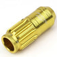M12 x 1.25 Acorn Style Aluminum Lug Nuts 50mm 16pcs + 4 Locks - Gold