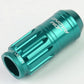 M12 x 1.25 Acorn Style Lug Nuts 50mm Tall Light Blue Aluminum 16pcs