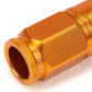 M12 x 1.5 Acorn Style Lug Nuts Set - Aluminum Orange 16pcs + 4 Locks