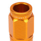 M12 x 1.5 Acorn Style Lug Nuts Set - Aluminum Orange 16pcs + 4 Locks