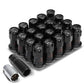M12 x 1.25 Aluminum Lug Nuts Set - 45mm Closed End with Locks - Aluminum