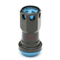 M12 x 1.25 Aluminum Lug Nuts Set - Lock Style 16pc + 4 Locks Black/Blue