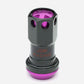 M12 x 1.25 Aluminum Lug Nuts Set - 45mm Closed End with Locks Black/Purple
