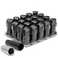 Aluminum Lug Nuts M12x1.5 Lock Style 16pcs + 4 Locks Black