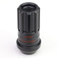 Steel Lug Nuts M12x1.5 Acorn Extended 16pcs + 4 Locks Black
