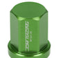 M12 x 1.25 Aluminum Acorn Lug Nuts 35mm Short Closed End Green 20pc