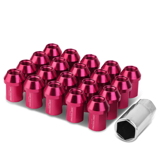 M12 x 1.25 Acorn Style Lug Nuts - 20pc Set Pink Aluminum