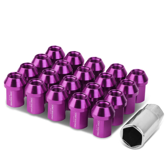 M12 x 1.25 Purple Acorn Lug Nuts 35mm Tall Closed End 20pc Set