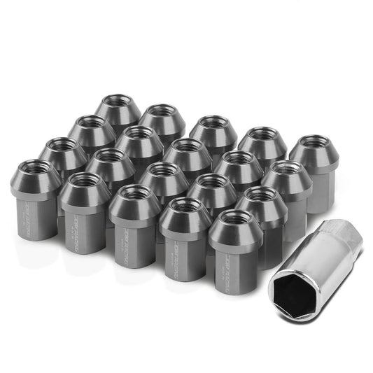 M12 x 1.5 Acorn Style Lug Nuts 35mm Closed End Gun Metal 20pc Aluminum