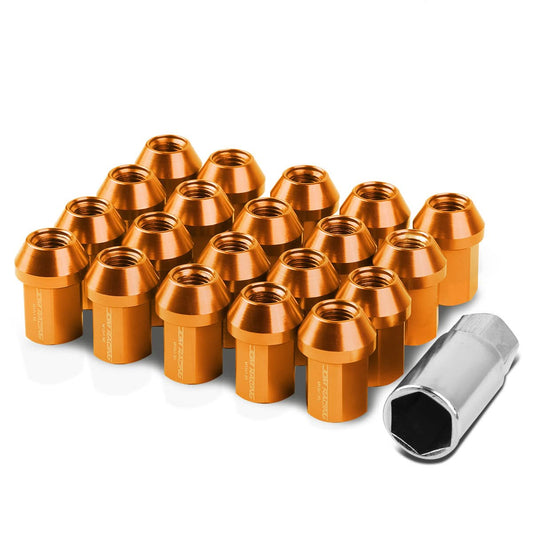 M12 x 1.5 Acorn Style Lug Nuts - Aluminum Orange 20pc Set