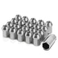 M12 x 1.5 Acorn Style Lug Nuts 20pc Set - Aluminum