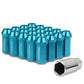 Universal Acorn Style Extended Aluminum Lug Nuts M12x1.25 20pc Light Blue