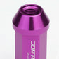 M12 x 1.25 Extended Acorn Lug Nuts 50mm Purple Aluminum 20pc Set