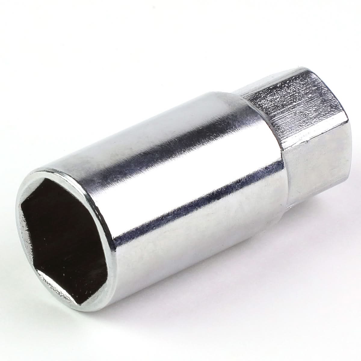 Aluminum Lug Nuts M12 x 1.25 Acorn Extended 50mm 20pc w/ Adapter Silver