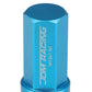 M12 x 1.5 Aluminum Acorn Lug Nuts 50mm Extended Closed End Light Blue 20pc