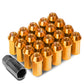 Aluminum Lug Nuts M12 x 1.5 Acorn Style Extended Orange 20pc Set