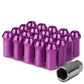 M12 x 1.5 Purple Aluminum Extended Acorn Lug Nuts 50mm 20pc Kit
