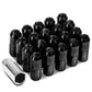 M12 x 1.25 Extended Closed End Lug Nuts 20pc Set Aluminum