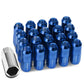 M12 x 1.25 Extended Grooved Shank Lug Nuts 20pc Set - Aluminum
