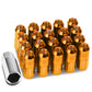 M12 x 1.25 Extended Grooved Shank Lug Nuts - 20 Piece Set Aluminum