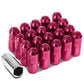 M12 x 1.25 Extended Grooved Shank Lug Nuts 20pc Set - Aluminum