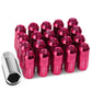 M12 x 1.25 Extended Grooved Shank Lug Nuts 20pc Set - Aluminum