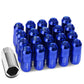M12 x 1.5 Extended Grooved Shank Lug Nuts 20pc Set - Aluminum