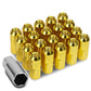 M12 x 1.5 Extended Grooved Shank Lug Nuts 20pc Set - Aluminum
