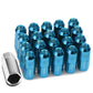 M12 x 1.5 Extended Closed End Lug Nuts 50mm Tall Aluminum 20pc Set