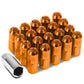 M12 x 1.5 Extended Grooved Shank Lug Nuts 20pc Set - Aluminum