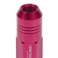 M12 x 1.5 Extended Closed End Lug Nuts 50mm Pink Aluminum 20pc Set