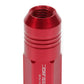 M12x1.5 Aluminum Grooved Shank Lug Nuts - Extended Closed End Red