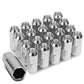 M12 x 1.5 Grooved Shank Extended Lug Nuts 20pc Set Aluminum