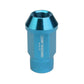 M12x1.25 Aluminum Lug Nuts - Acorn Knurled Extended 20pc Light Blue