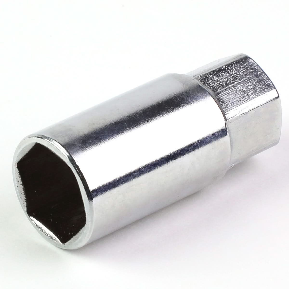M12x1.25 Aluminum Lug Nuts - Acorn Knurled Extended 44mm 20pc Silver