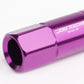 M12 x 1.25 Extended Purple Aluminum Lug Nuts - 20 Pack with Adapter