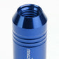 M12 x 1.5 Extended Rib Shank Lug Nuts 60mm Blue Aluminum 20pc Set