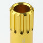 M12 x 1.25 Extended Open End Lug Nuts with Locks - Aluminum Gold