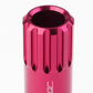 M12 x 1.25 Extended Pink Aluminum Lug Nuts Set - 16 Pcs + 4 Locks