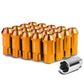 Universal L40 Style Extended Aluminum Lug Nuts M12x1.25 50mm 20pc Orange