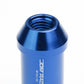 L40 Style Extended Open End Aluminum Lug Nuts M12x1.5 20pc Blue
