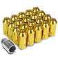 M12 x 1.5 Extended L40 Style Lug Nuts 20pc Set with Locks - Aluminum