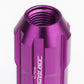 M12 x 1.25 Purple Spline Lug Nuts 50mm Extended Open End 20pc w/ Locks