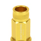 M12x1.25 Acorn Knurled Extended Lug Nuts 50mm Gold Aluminum 20pc