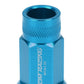 M12x1.25 Aluminum Acorn Lug Nuts 50mm Extended Open End 20pc Light Blue